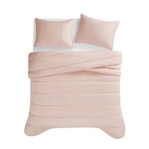 Blush Sateen Comforter 3 PC Set KING NWT